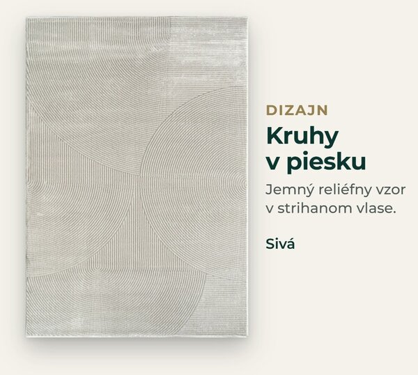 Angel Carpet, Kusový koberec Zafiro 25 Grey, 60x110, šedá, kancelária