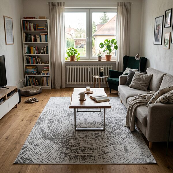 Angel Carpet, Kusový koberec Aurora 55 Grey, 60x110, šedá, kancelária