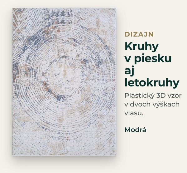 Angel Carpet, Kusový koberec Aurora 55 Blue, 60x110, modrá, kancelária
