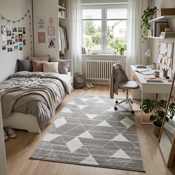 Angel Carpet, Kusový koberec Aurora 11 Grey, 80x150, šedá, kancelária
