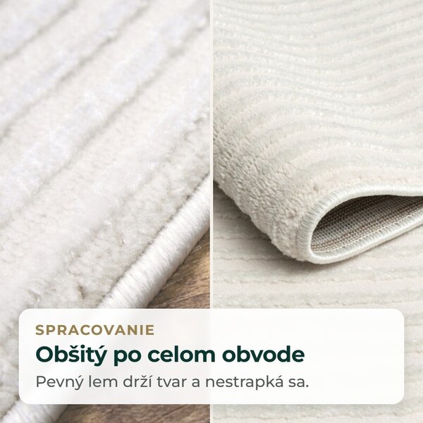 Angel Carpet, Kusový koberec Zafiro 19 Beige, 60x110, béžová, kancelária
