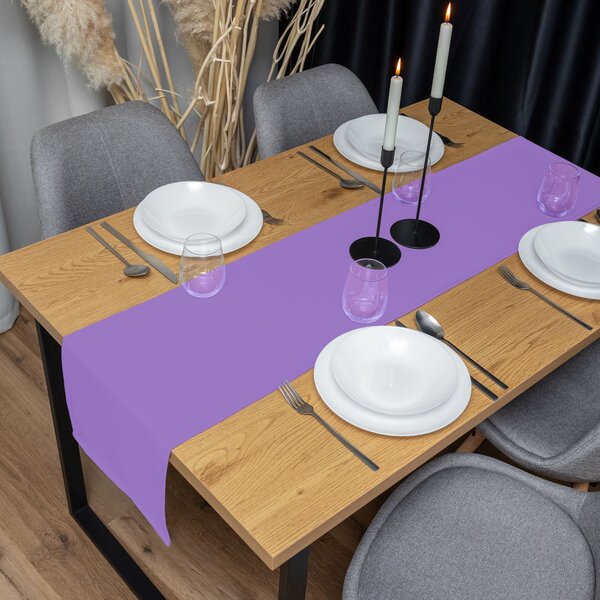 Biante Dekoračný behúň na stôl Rongo RG-038 Svetlý fialový 20x120 cm