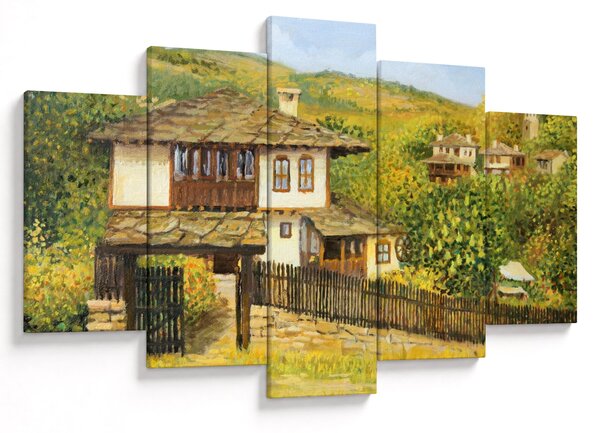 Obraz - Chalúpky v lete (150x105 cm)