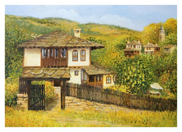 Obraz - Chalúpky v lete (70x50 cm)