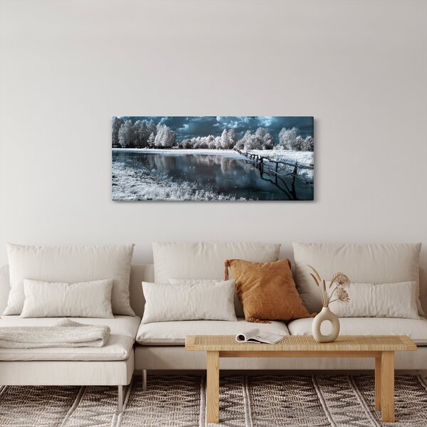 Obraz - Zamrznutá krajina (120x50 cm)