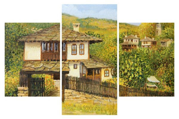 Obraz - Chalúpky v lete (90x60 cm)