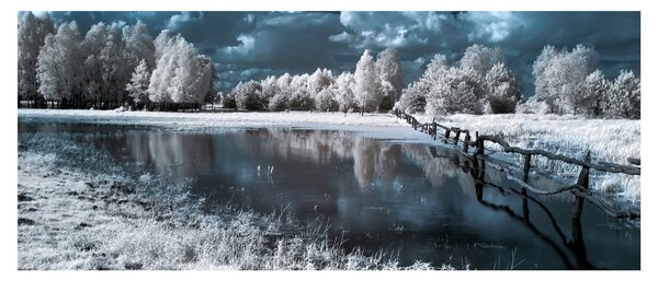 Obraz - Zamrznutá krajina (120x50 cm)