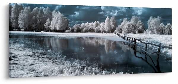 Obraz - Zamrznutá krajina (120x50 cm)