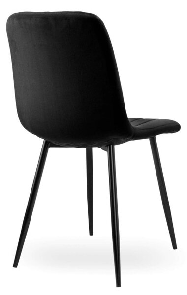 Jedálenská stolička FRESNO VELVET čierna