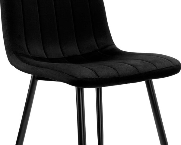 Jedálenská stolička FRESNO VELVET čierna