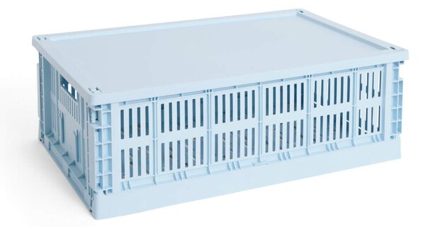 HAY Plastové veko Colour Crate Large, soft blue