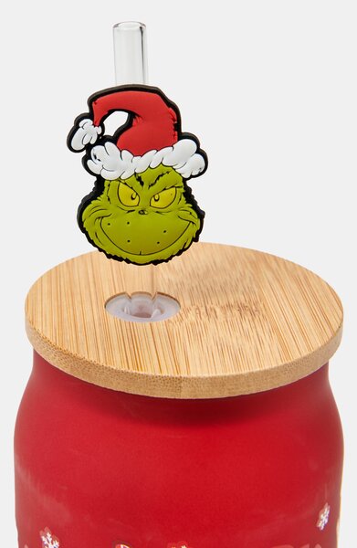 Sinsay - Hrnček s viečkom a slamkou Grinch - viacfarebná