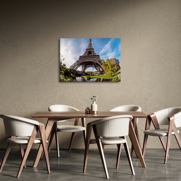 Obraz - Eiffelova farebná veža (70x50 cm)