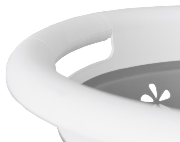 Kôš na bielizeň OVAL COMPACT sivý / biely 25 l