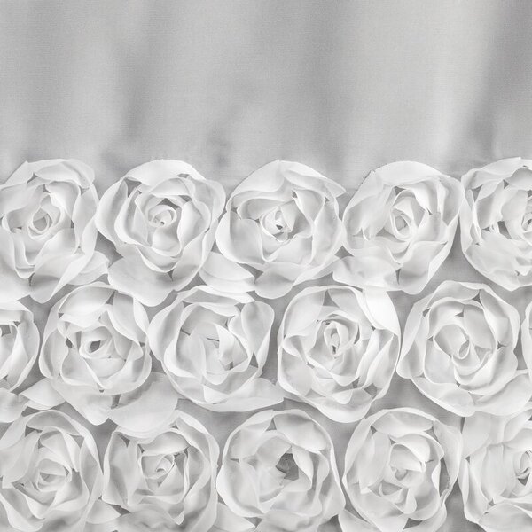 Dekorstudio Hotová biela záclona ROSES 4 na páske 150 x 90 cm
