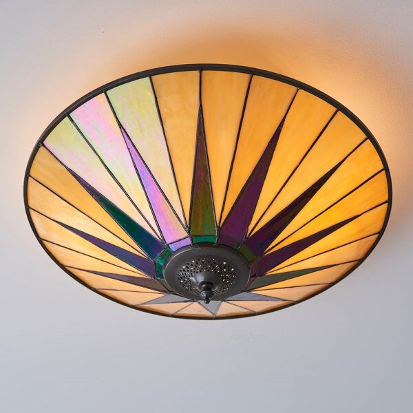 Endon 70240 - Stropné svietidlo Tiffany DARK STAR 2xE27/40W/230V pr. 49 cm