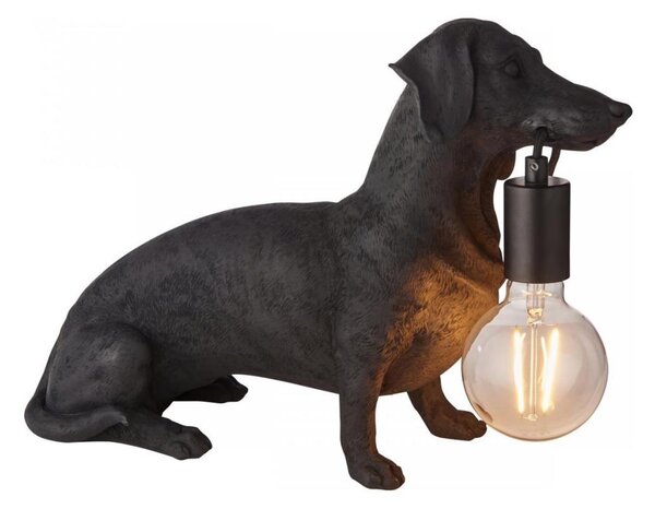 Endon 101188 - Stolná lampa DACHSHUND 1xE27/10W/230V čierna