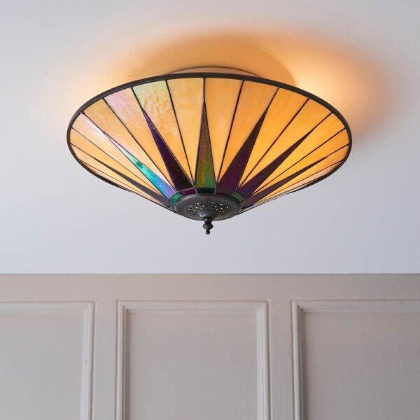 Endon 70240 - Stropné svietidlo Tiffany DARK STAR 2xE27/40W/230V pr. 49 cm