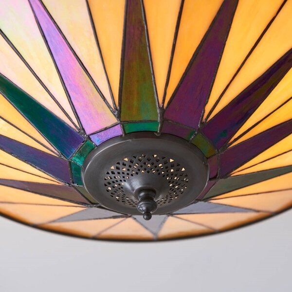 Endon 70240 - Stropné svietidlo Tiffany DARK STAR 2xE27/40W/230V pr. 49 cm