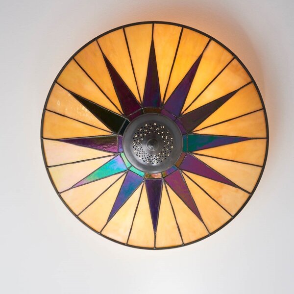Endon 70240 - Stropné svietidlo Tiffany DARK STAR 2xE27/40W/230V pr. 49 cm