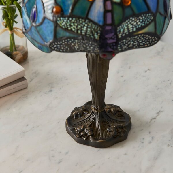 Endon 64088 - Stolná lampa Tiffany DRAGONFLY 1xE14/40W/230V priemer 20 cm