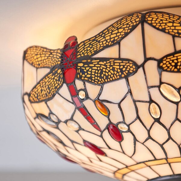 Endon 70723 - Stropné svietidlo Tiffany DRAGONFLY 2xE27/60W/230V pr. 41 cm