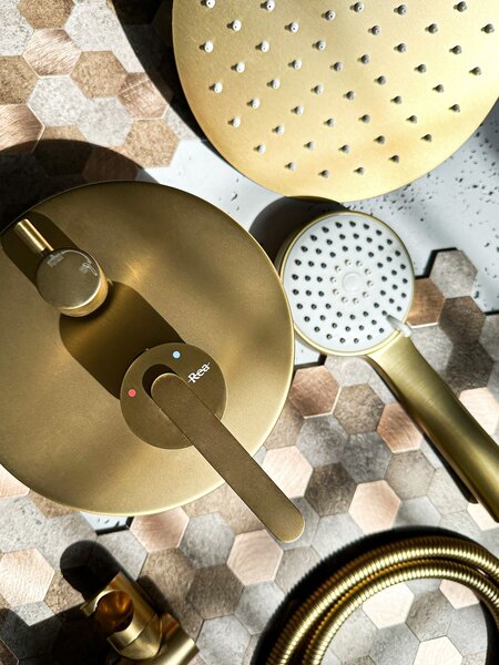 Podomietková sprchová súprava Rea Ontario Brush Gold + BOX