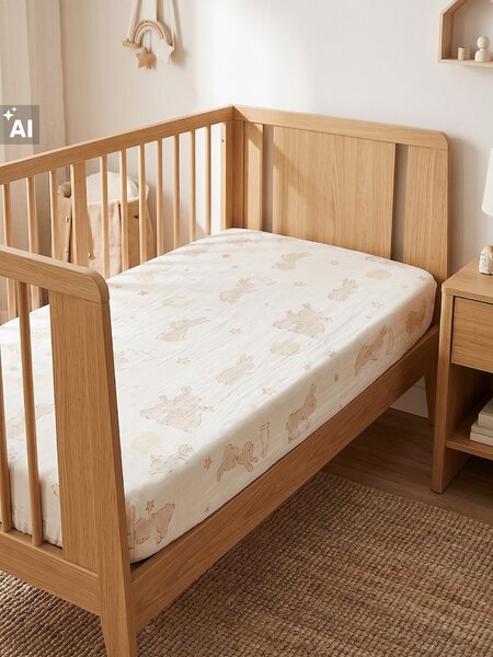 Sinsay - Bavlnené napínacie plachty: jednofarebné a so vzorom králikov 2 pack - viacfarebná