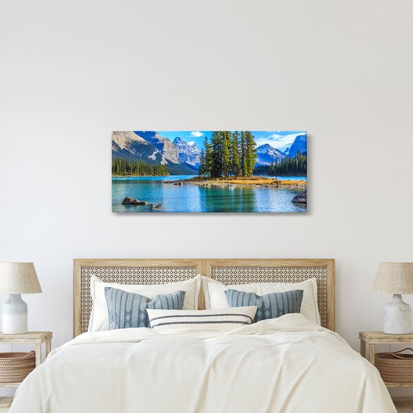 Obraz - Horská krajina s riekou (120x50 cm)
