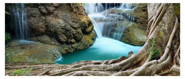 Obraz - Rieka s vodopádmi (120x50 cm)