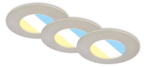 Briloner 7598032 -SADA 3x LED Koupelnové podh. svítidlo LED/4,9W/230V IP44 chróm