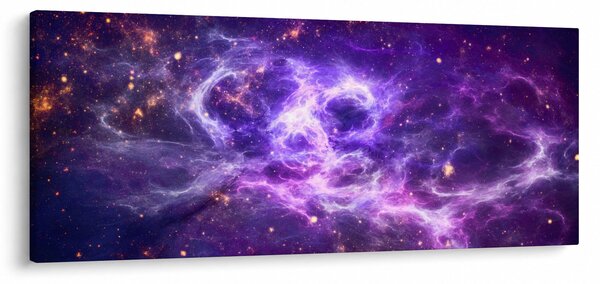 Obraz - Fialový vesmír (120x50 cm)