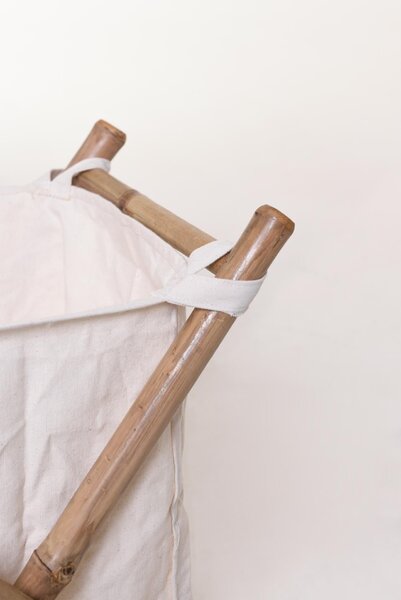 Kôš na bielizeň LAUNDRA, bambus, výška 57 cm, natur