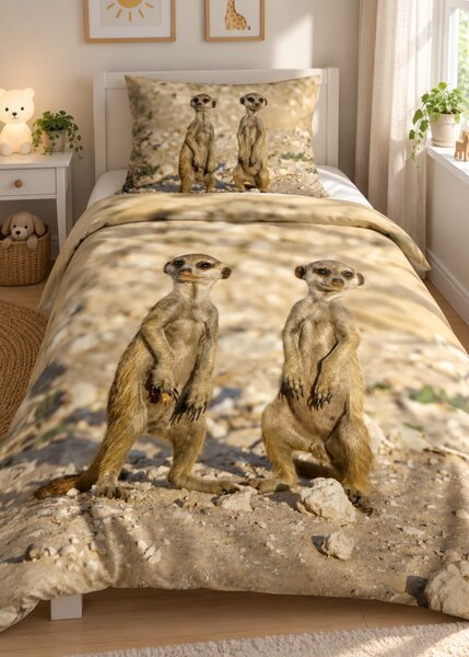 3d obliečky Suricato mikroplyš 140x200 cm