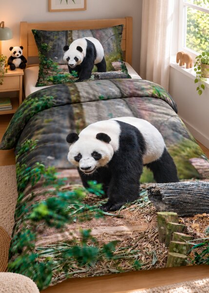 3d obliečky Panda mikroplyš 140x200 cm