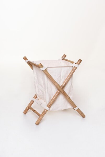 Kôš na bielizeň LAUNDRA, bambus, výška 57 cm, natur