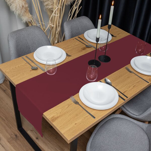 Biante Dekoračný behúň na stôl Rongo RG-044 Tmavé bordó 20x120 cm