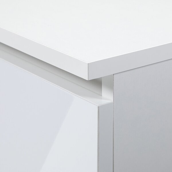 Ak furniture Komoda Rollo K 160 cm biela lesklá