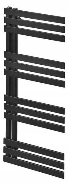Kúpeľňový radiátor 580 W 50x124 cm Čierny matný Elena