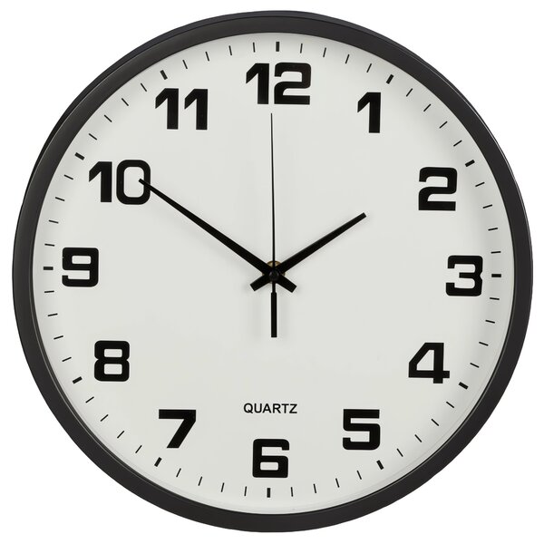 Verk 27068 Nástenné hodiny analógové 25 cm čierne