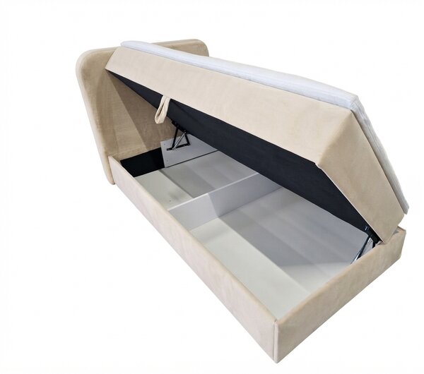 Čalúnená posteľ boxspring FORENA 90x200 cm béžová Matrac: Matrac Bonell pružinový