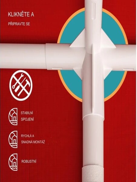 Záhradný párty stan 3x6 m - červený