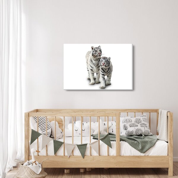 Obraz - Biely tiger (90x60 cm)