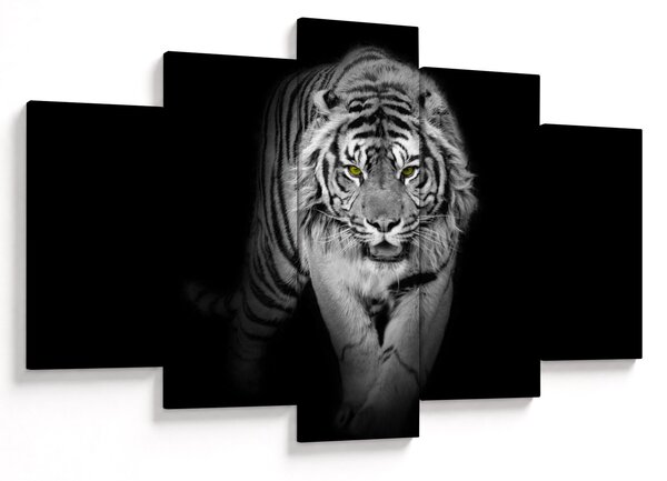 Obraz - Tiger so žltými očami (150x105 cm)