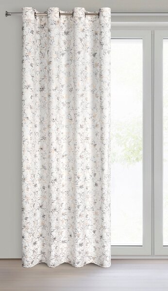 ZATEMŇOVACÍ ZÁVES NA KRÚŽKOCH CARMELA 140X250 CM KVETY