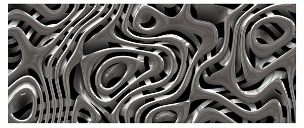 Obraz - Metalická abystrakcia (120x50 cm)