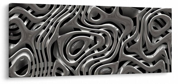 Obraz - Metalická abystrakcia (120x50 cm)
