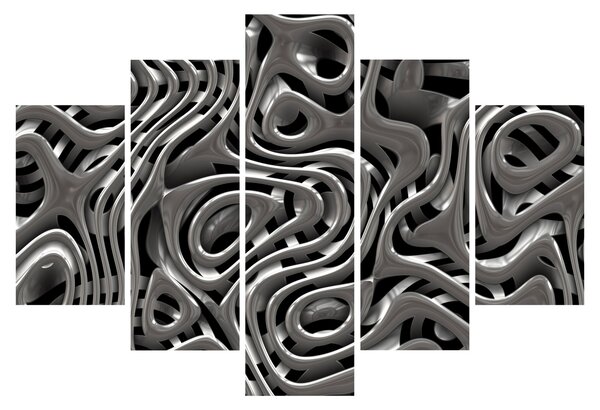 Obraz - Metalická abystrakcia (150x105 cm)