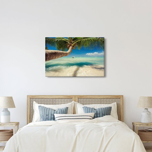 Obraz - Čisté more s palmou (90x60 cm)
