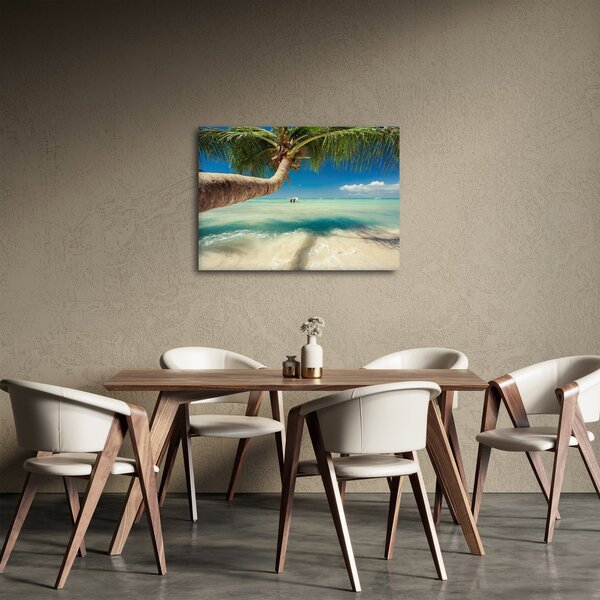 Obraz - Čisté more s palmou (70x50 cm)